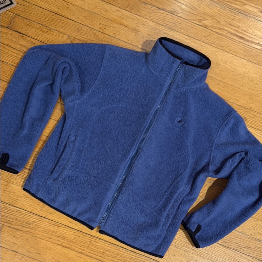 🐴BLUE FLEECE RIDING/BARN JACKET - FULL ZIP WOMENS SIZE LARGE🐴